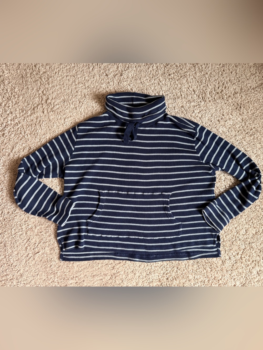 Pact Organic Cotton Navy and White Striped Lightweight Sweater - Picture 8 of 11
